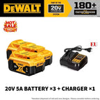 Original DEWALT 20V 5Ah Lithium Battery DCB805 with Full Protection & Long Lifespan Fast Charging 9Ah,6Ah,5Ah,2Ah High Capacity