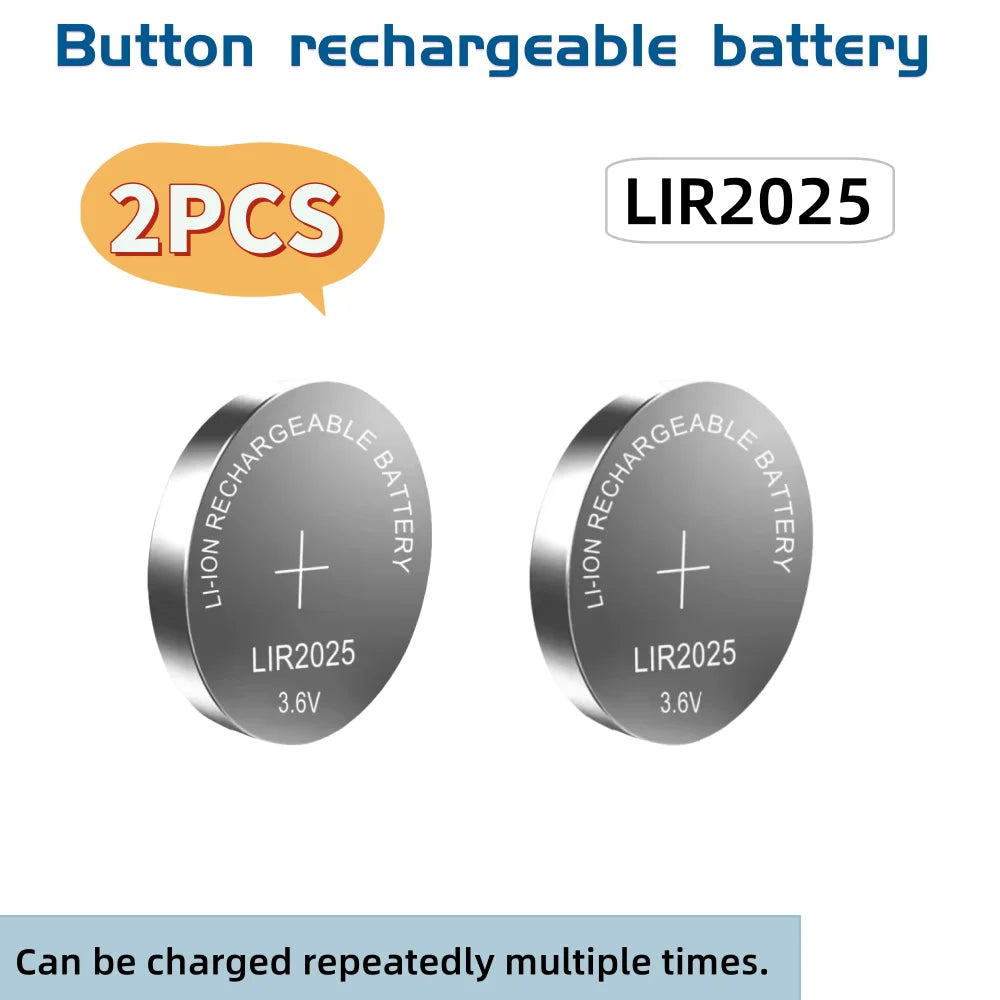 2-10PCS LIR2032 LIR2025 LIR2016 Rechargeable Battery CR2032 CR2025 CR2016  Lithium charging Can Replace CR2032 for watches