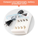 AA  AAA Battery Fast Charger 220V Ni-Cd 4 Slots Rechargeable Smart Charger US / EU Plug for 1.2V Battery Charging With Cover