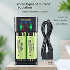 18650 Charger 4 Slot USB Lithium Ion 37V Battery Aani-mh 12V Battery High Current 2A Charging Case