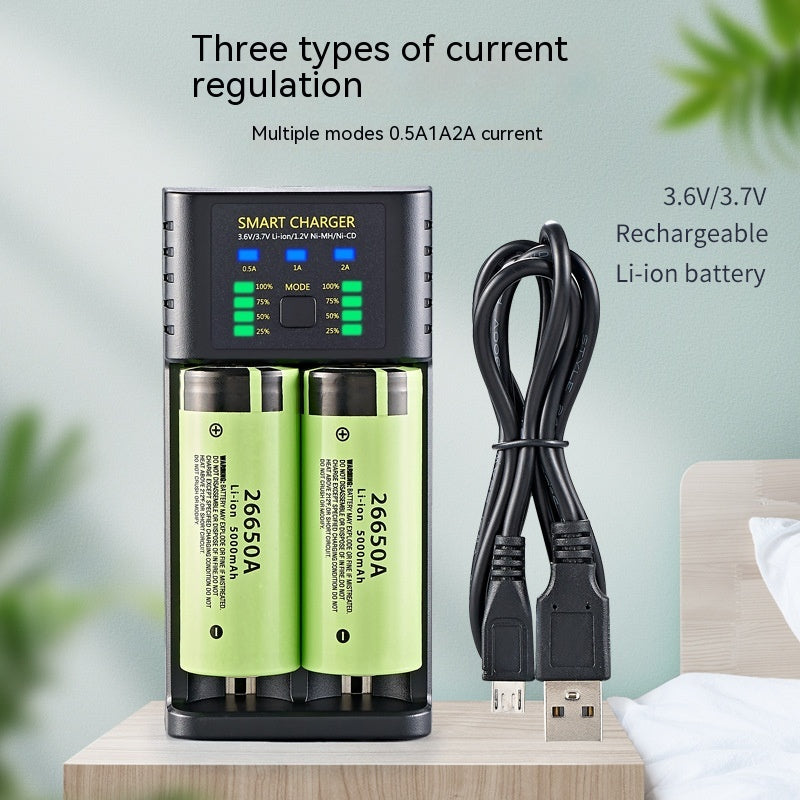 18650 Charger 4 Slot USB Lithium Ion 37V Battery Aani-mh 12V Battery High Current 2A Charging Case