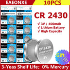 2-50pcs NEW CR2430 3V Lithium Battery CR 2430 DL2430 BR2430 Button Coin Batteries for Key Fob Watch Alarm Clock Remote Control