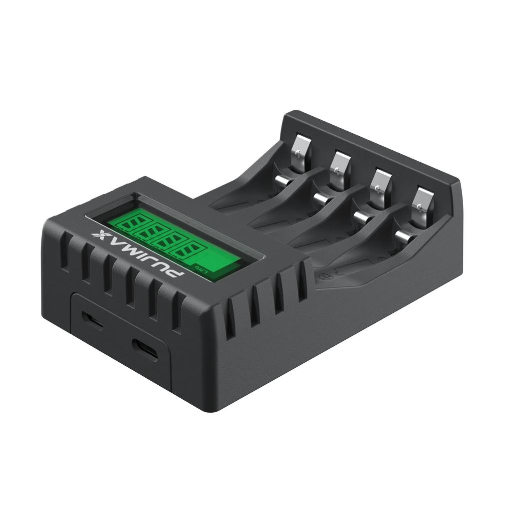 PUJIMAX 4 Slots 1.2V Smart Battery Charger LCD Display For AA/AAA NiCd NiMh Rechargeable Battery Portable Fast Charging Adapter