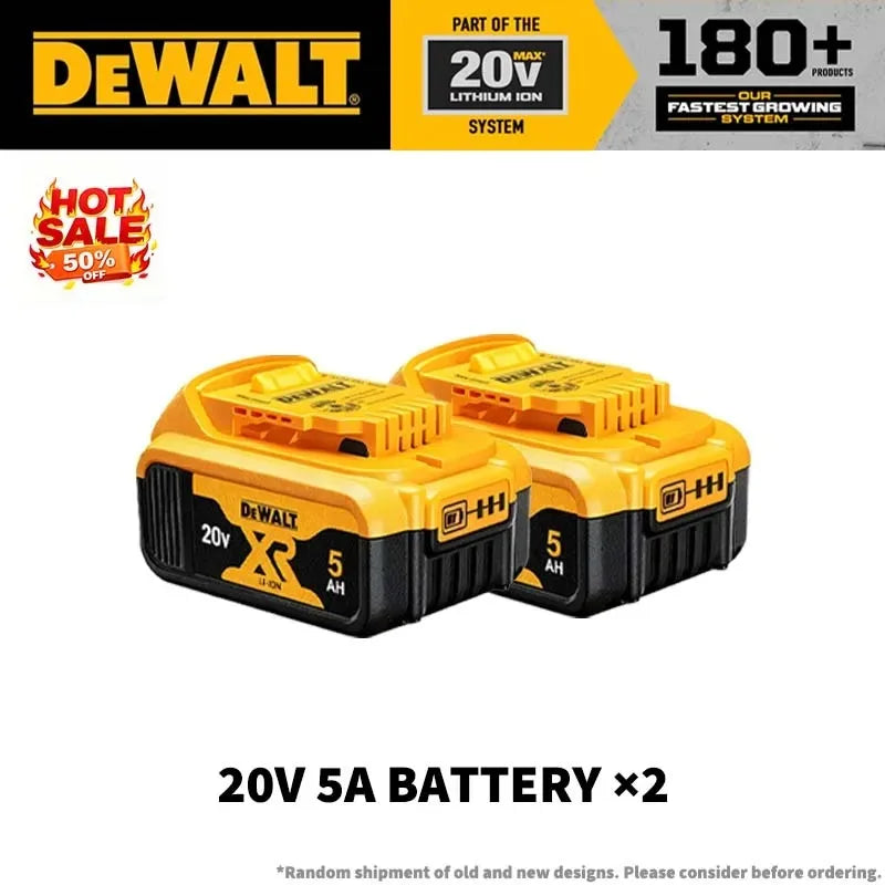 Original DEWALT 20V 5Ah Lithium Battery DCB805 with Full Protection & Long Lifespan Fast Charging 9Ah,6Ah,5Ah,2Ah High Capacity