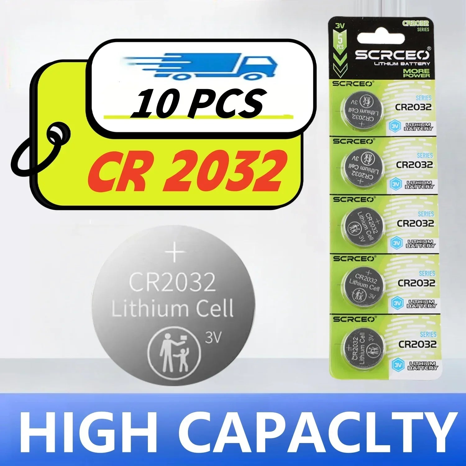 New2-50PCS CR2032 3V Lithium Battery CR 2032 Button Battery For Watch Toy Calculator Car Remote Control Button Coin Cell
