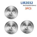 1-10PCS LIR2032 Button Battery 2032 3.6V Rechargeable Battery Lithium Cell Coin Batteries for Car Keys with charge