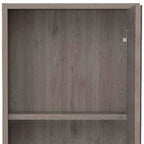 18" Light Gray Wood Floating Double Door Bathroom Vanity And Medicine Cabinet With Mirror