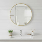 Metal Round Framed Bathroom Vanity Mirror