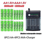 Original AA Rechargeable AAA Battery 1.5V AA 9800mAh/AAA 8800mAh for Clock Radio Video Game Digital Camera AA AAA Charger