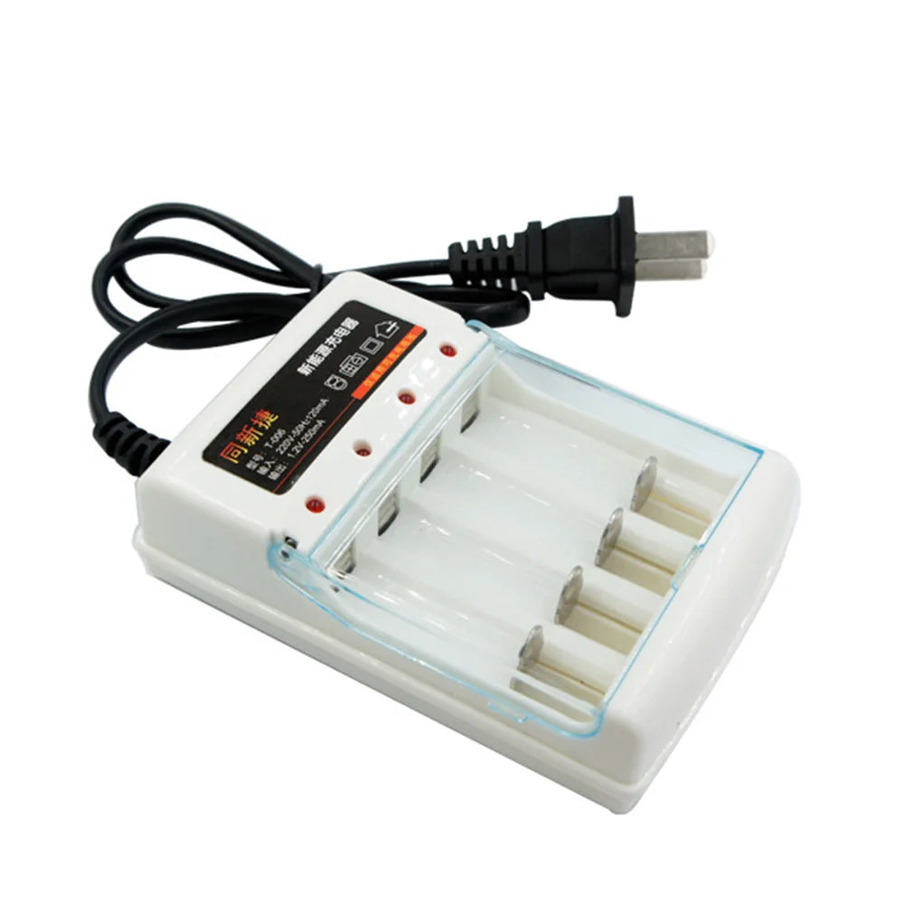 AA  AAA Battery Fast Charger 220V Ni-Cd 4 Slots Rechargeable Smart Charger US / EU Plug for 1.2V Battery Charging With Cover