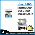 2-50PCS AG1 LR621 364 V364 164 531 SR621 SR621SW SR60 CX60 1.55V Alkaline Battery For Watch Car Key Remote Toy Button Coin Cell