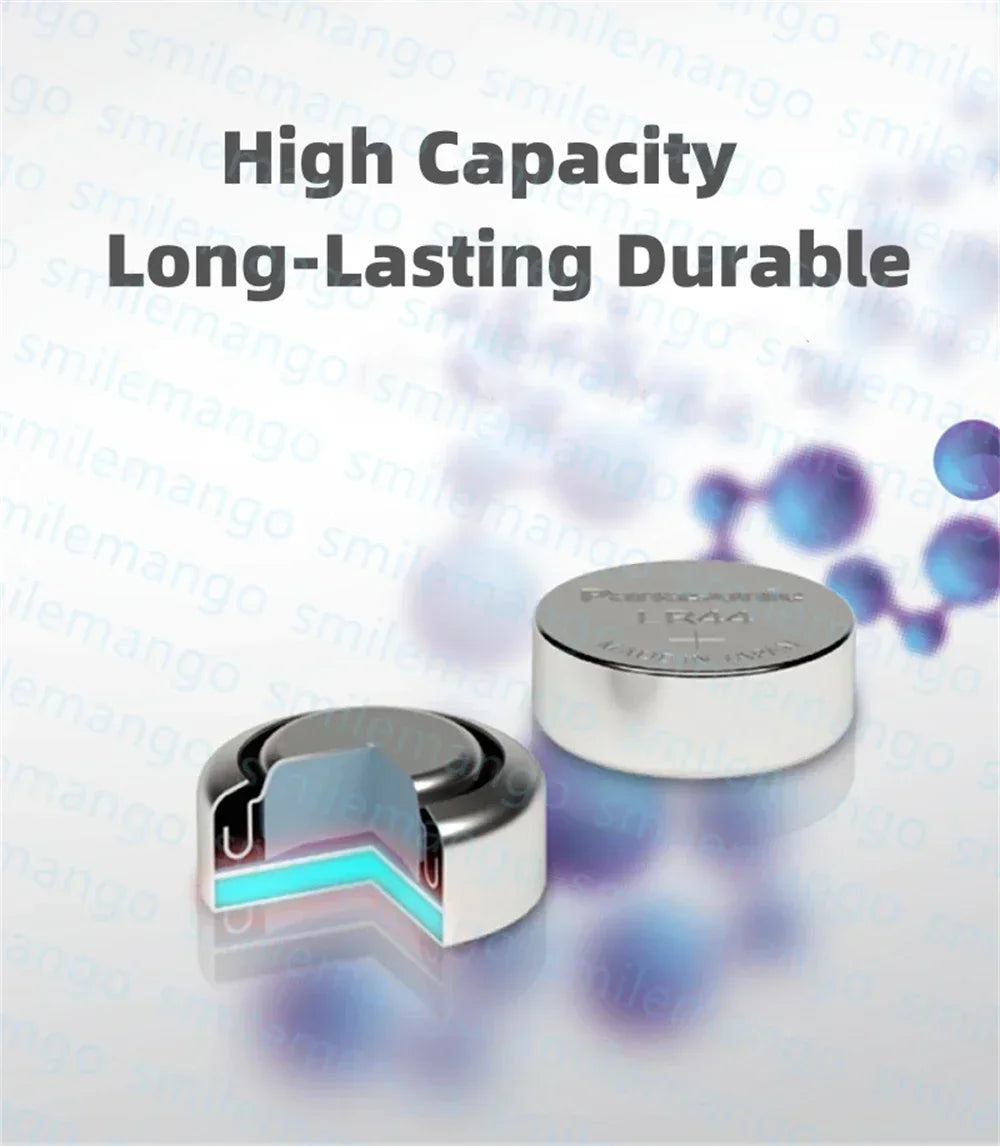 Panasonic 2-50PCS AG13 battery A76 LR44 357 SR1154 SR44 LR 44 1.5V Alkaline Batteries For Watch Calculator Toy Button Coin Cell