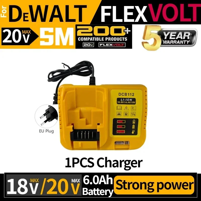 20V 6.0Ah MAX rechargeable lithium-ion battery can replace Dewalt 18/20V battery suitable for Dewalt tool DCF850 DCD796 DCF922