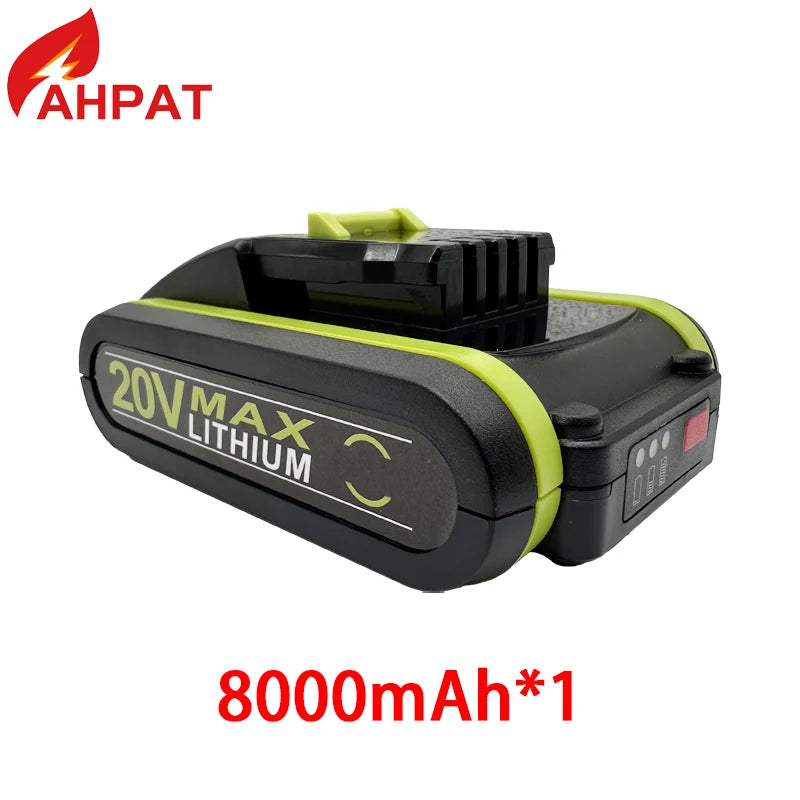 3Ah-12.8Ah 20V lithium battery for Worx WA3551 WA3551.1 WA3553 WA3641 WG629E WG546E WU268 WX678 WX550.9 WX550.2 WX550 worx Tools