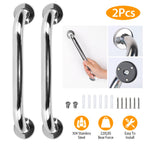 2Pcs Bath Grab Bar 11.8in Sturdy