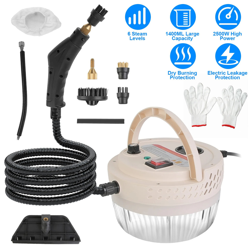 2500W Handheld High Temperature and Pressure Steamer Cleaner