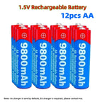 NEW 8800mAh/9800mAh Rechargeable Battery AA/AAA  Alkalinity Battery 1.5V AA/AAA Battery for Clocks Mice Computers Toys So on