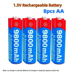NEW 8800mAh/9800mAh Rechargeable Battery AA/AAA  Alkalinity Battery 1.5V AA/AAA Battery for Clocks Mice Computers Toys So on