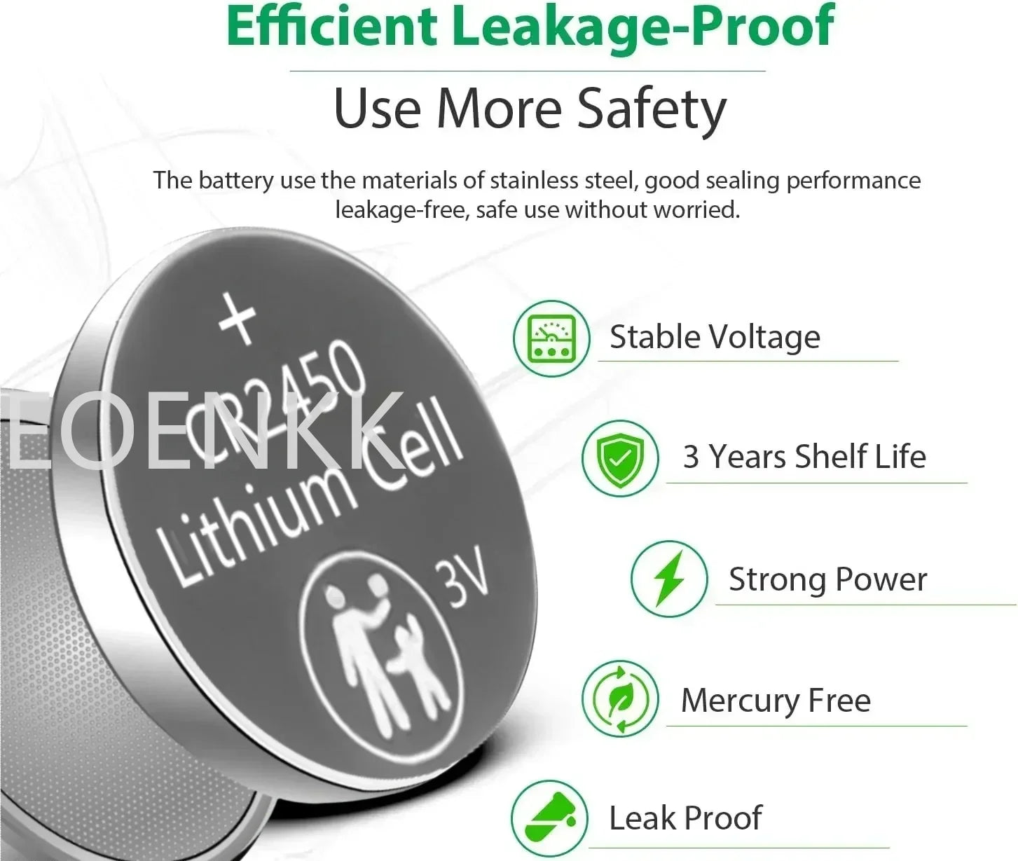 5PCS CR2016 CR2025 CR2032 CR2430 CR2450 3V Lithium Coin Cell Battery for Remote Controllers Garage Door Openers toys