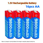 NEW 8800mAh/9800mAh Rechargeable Battery AA/AAA  Alkalinity Battery 1.5V AA/AAA Battery for Clocks Mice Computers Toys So on