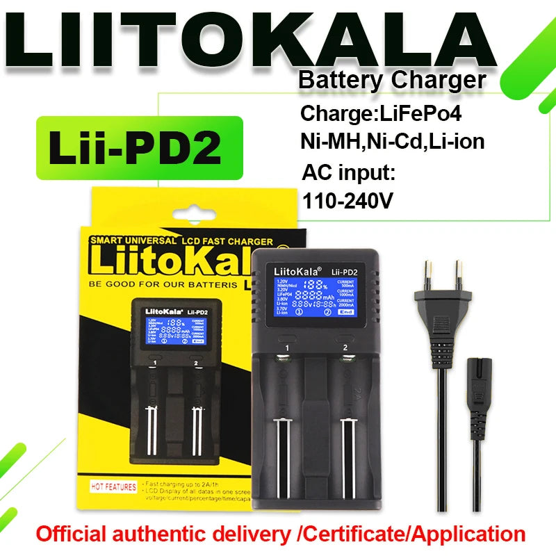 LiitoKala Lii-600 3.7V 3.85V Li ion 18650 1.2V 1.5V Ni MH AA AAA 3.2V/3.65V LiFePO4 Rechargeable Smart Repair LED Charger