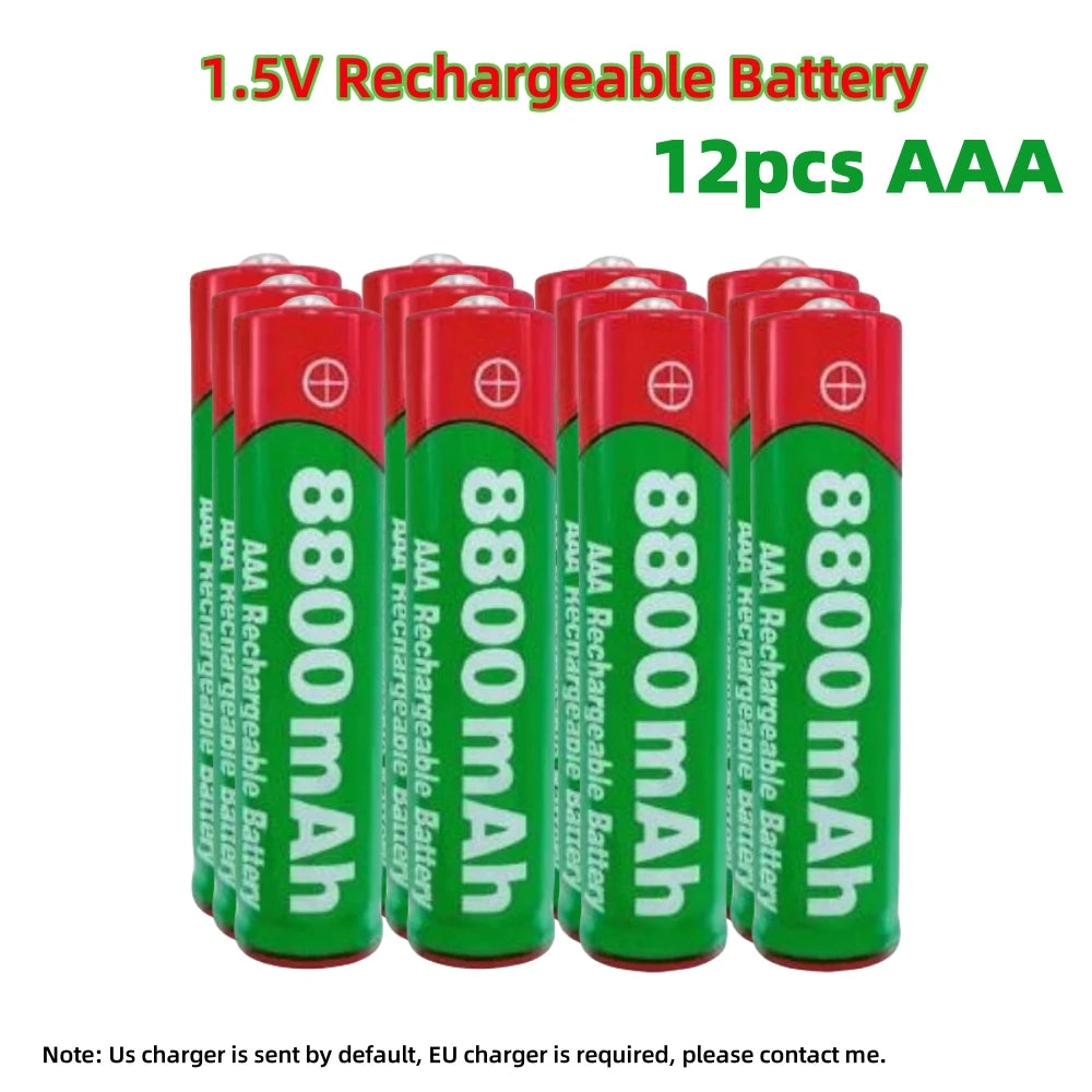 NEW 8800mAh/9800mAh Rechargeable Battery AA/AAA  Alkalinity Battery 1.5V AA/AAA Battery for Clocks Mice Computers Toys So on
