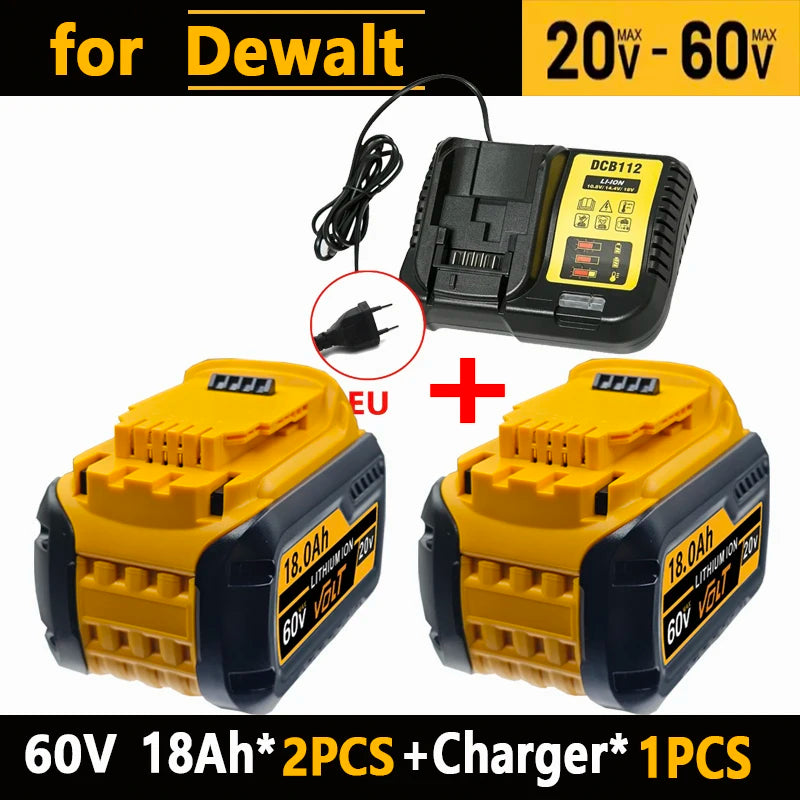 for DEWALT 18.0AH, 20V maximum 60V maximum lithium-ion battery, suitable for DCB204, DCB205, DCB206, DCB609, DCB184, DCB200