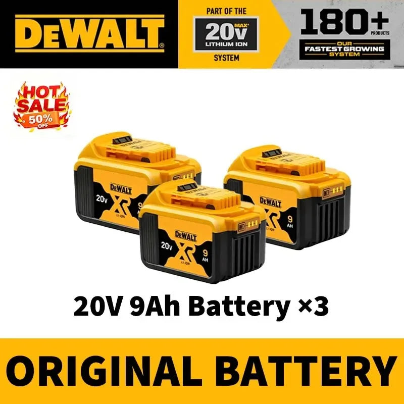 Original DEWALT 20V 5Ah Lithium Battery DCB805 with Full Protection & Long Lifespan Fast Charging 9Ah,6Ah,5Ah,2Ah High Capacity