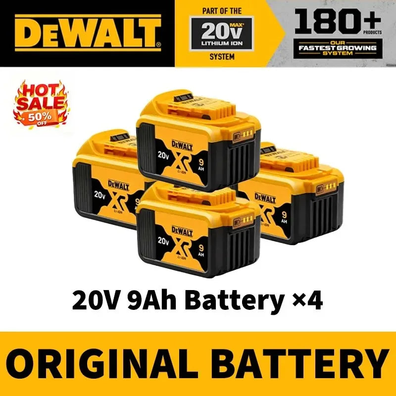Original DEWALT 20V 5Ah Lithium Battery DCB805 with Full Protection & Long Lifespan Fast Charging 9Ah,6Ah,5Ah,2Ah High Capacity
