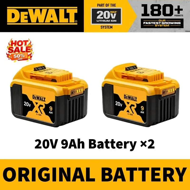 Original DEWALT 20V 5Ah Lithium Battery DCB805 with Full Protection & Long Lifespan Fast Charging 9Ah,6Ah,5Ah,2Ah High Capacity
