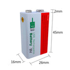 9V Multimeter Rechargeable Lithium-ion Battery