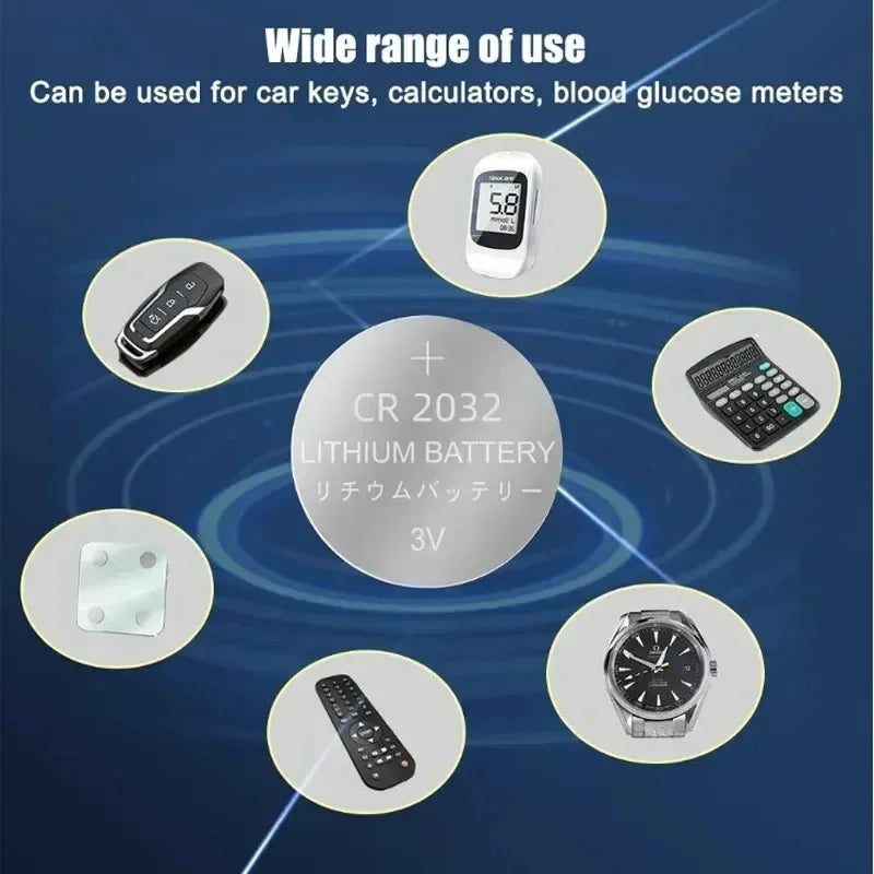 25pcs-500PCS Original  CR2032 CR 2032 3V Lithium Battery for Watch Calculator Clock Remote Control Toys Button Coins Cell