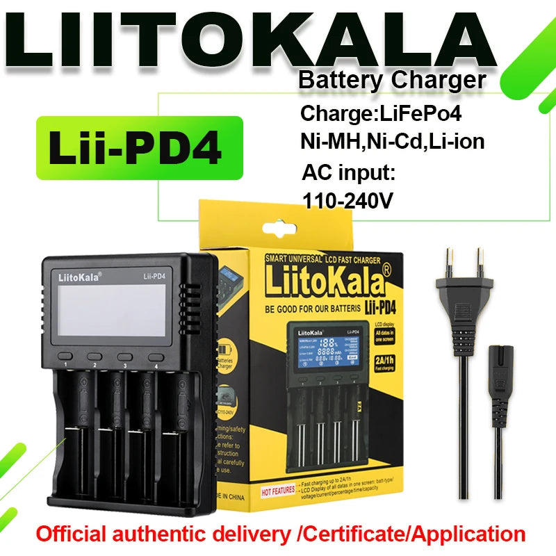 LiitoKala Lii-600 3.7V 3.85V Li ion 18650 1.2V 1.5V Ni MH AA AAA 3.2V/3.65V LiFePO4 Rechargeable Smart Repair LED Charger