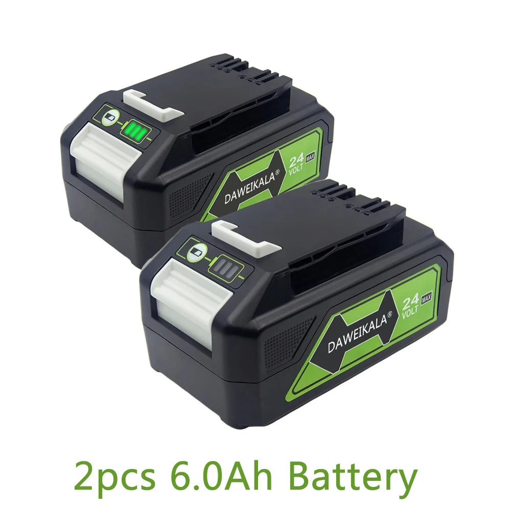 For Greenworks 24V 6.0Ah Lithium Battery for Greenworks 24V 48V Tools MO24B410 MO48L4211 HT24B210 21342