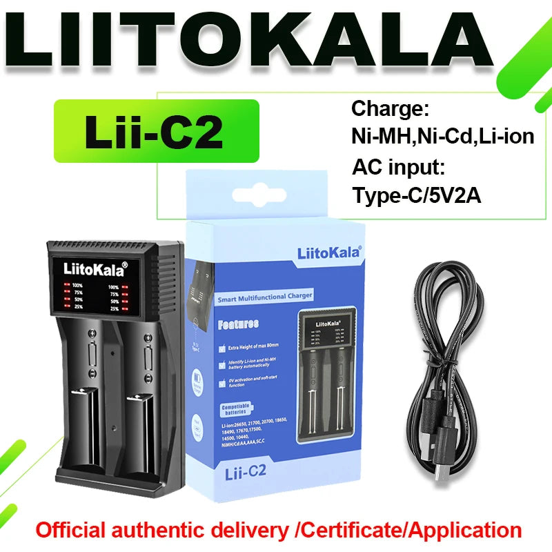 LiitoKala Lii-600 3.7V 3.85V Li ion 18650 1.2V 1.5V Ni MH AA AAA 3.2V/3.65V LiFePO4 Rechargeable Smart Repair LED Charger