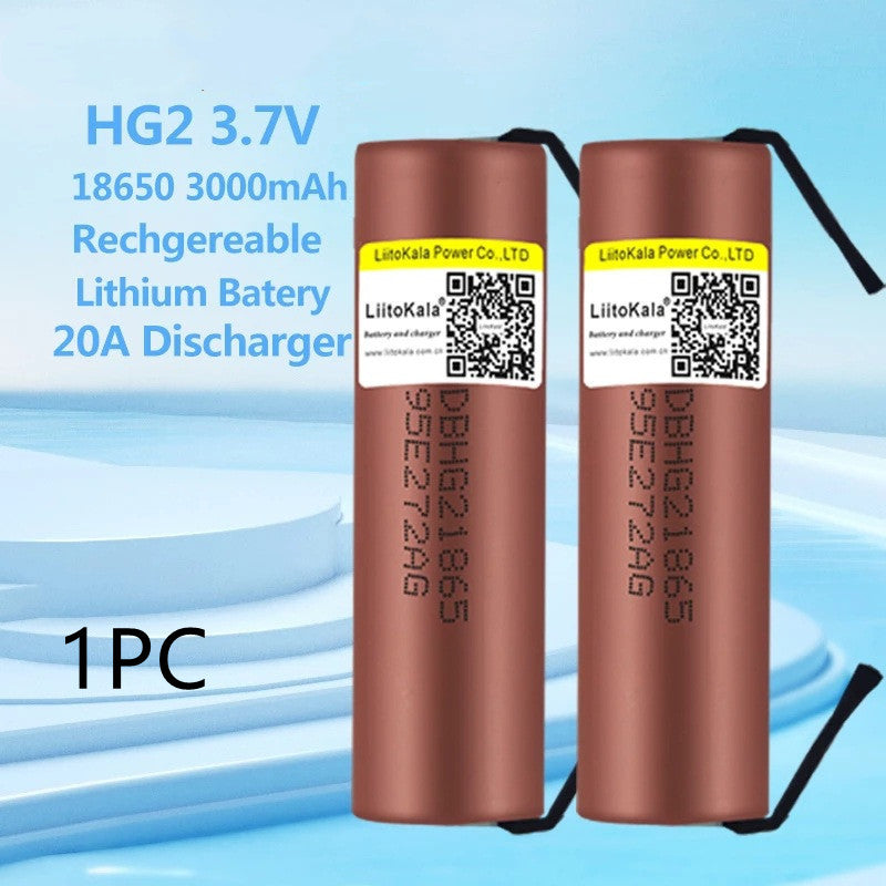 18650 HG2 3000mAh 37V Lithium Battery Continuous 20A Discharge Battery