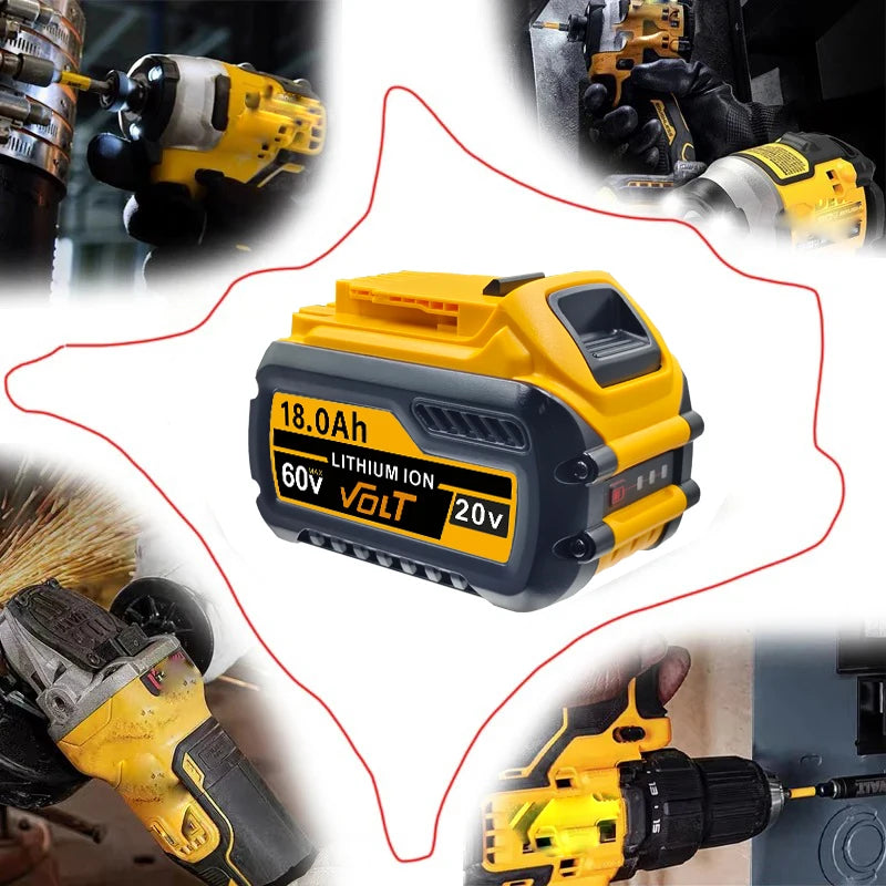 for DEWALT 18.0AH, 20V maximum 60V maximum lithium-ion battery, suitable for DCB204, DCB205, DCB206, DCB609, DCB184, DCB200