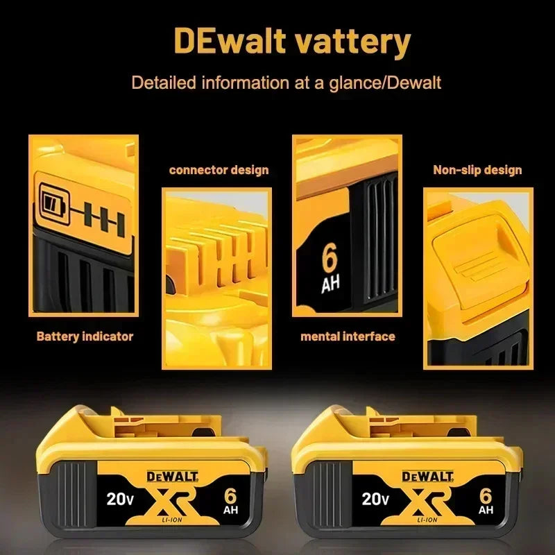 DEWALT 9.0AH, 20V maximum 60V maximum lithium-ion battery, suitable for DCB204, DCB205, DCB206, DCB609, DCB184, DCB200 DeWalt