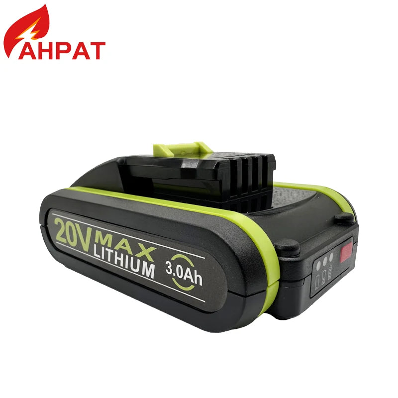 3Ah-12.8Ah 20V lithium battery for Worx WA3551 WA3551.1 WA3553 WA3641 WG629E WG546E WU268 WX678 WX550.9 WX550.2 WX550 worx Tools