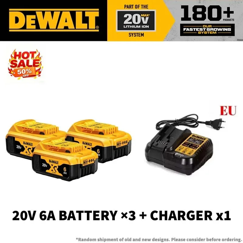 Original DEWALT 20V 5Ah Lithium Battery DCB805 with Full Protection & Long Lifespan Fast Charging 9Ah,6Ah,5Ah,2Ah High Capacity