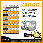 LR44 / AG13 1.5V Alkaline Button Cell Batteries for Calculators and Small Electronics