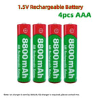 NEW 8800mAh/9800mAh Rechargeable Battery AA/AAA  Alkalinity Battery 1.5V AA/AAA Battery for Clocks Mice Computers Toys So on