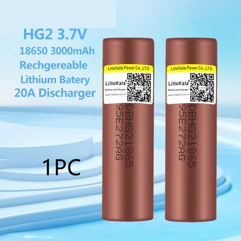 18650 HG2 3000mAh 37V Lithium Battery Continuous 20A Discharge Battery