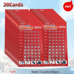 50PCS 1.55V AG13 pila LR44 L AG1 AG3 AG4 AG10 AG12 SR44 Button Batteries A76 LR1154 GP7 Cell Coin Watch Toys Remote Battery