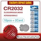 10-100PCS 200mAh CR2032 DL2032 ECR2032 3V Lithium Battery For Watch Toys Calculator Car Key Remote Control Button Coin Cells