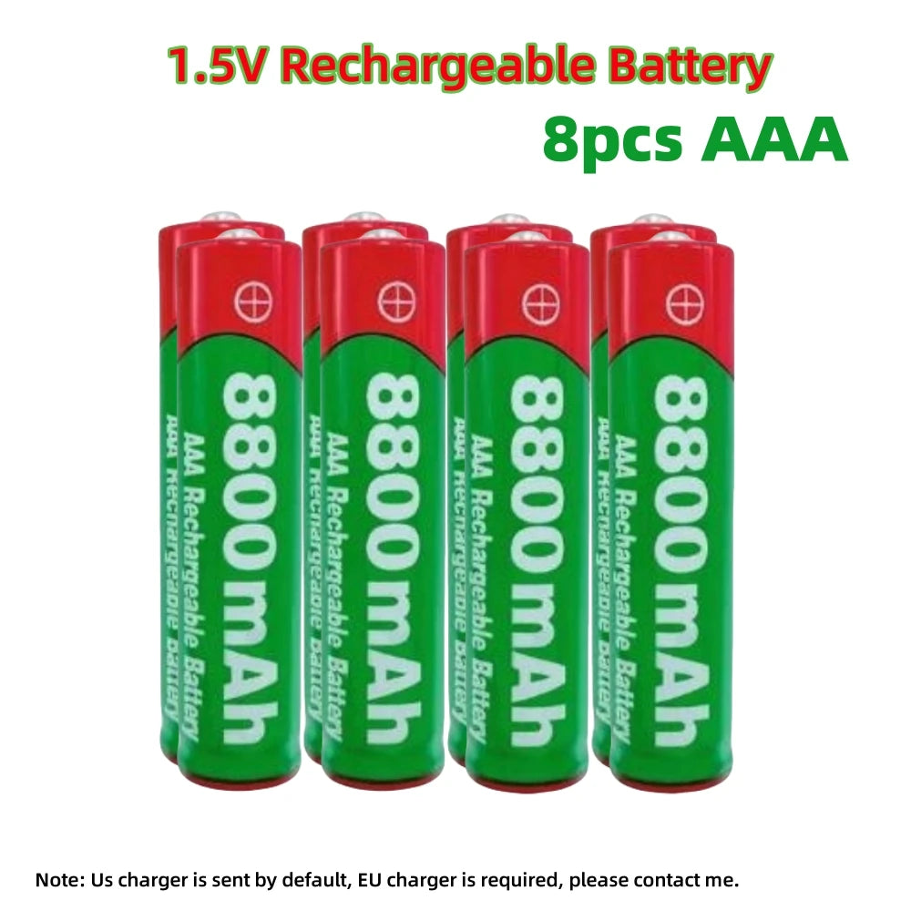 NEW 8800mAh/9800mAh Rechargeable Battery AA/AAA  Alkalinity Battery 1.5V AA/AAA Battery for Clocks Mice Computers Toys So on