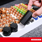 2/4 Pack Upgrade Coin Cell Battery Organizer for 24/48 x CR2032/CR2025/CR2016 Batteries， Allow to fit in Standard D Battery Slot