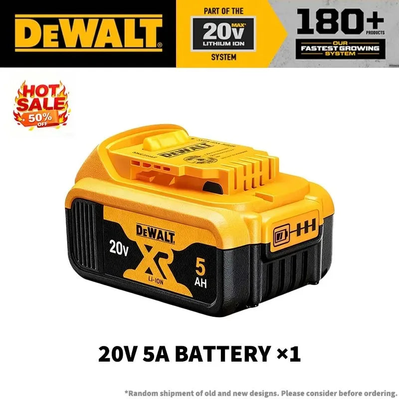 Original DEWALT 20V 5Ah Lithium Battery DCB805 with Full Protection & Long Lifespan Fast Charging 9Ah,6Ah,5Ah,2Ah High Capacity