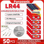 Panasonic 2-50PCS AG13 battery A76 LR44 357 SR1154 SR44 LR 44 1.5V Alkaline Batteries For Watch Calculator Toy Button Coin Cell