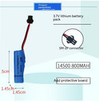 Electric Toy 14500 Lithium Battery 3.7V 18650 7.4V